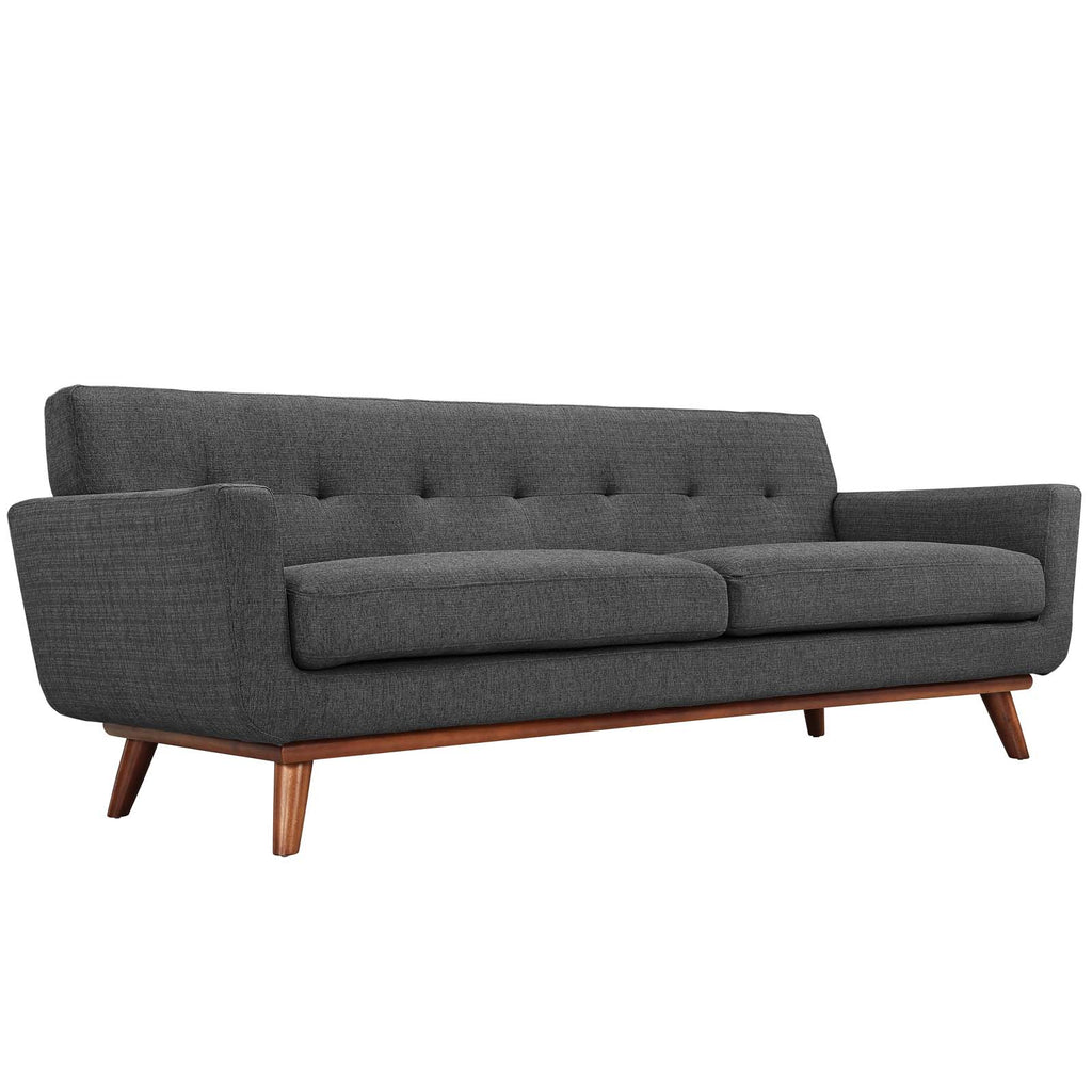 Engage Upholstered Fabric Sofa in Gray