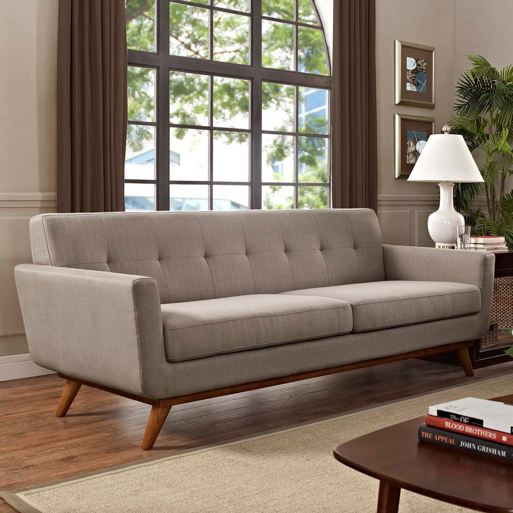 Engage Upholstered Fabric Sofa in Granite