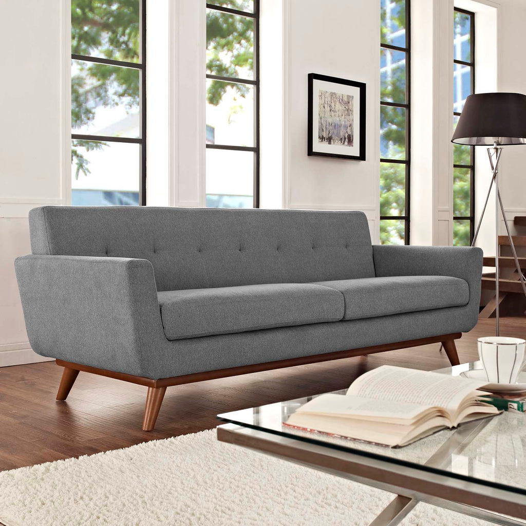 Engage Upholstered Fabric Sofa in Expectation Gray