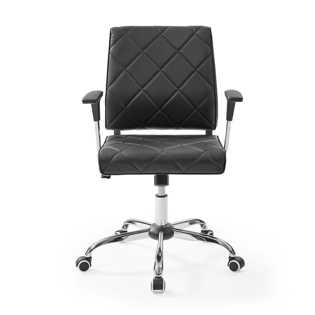 Lattice Vinyl Office Chair in Black