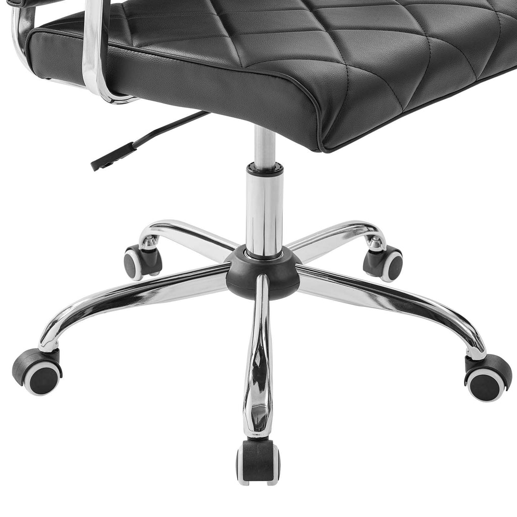 Lattice Vinyl Office Chair in Black