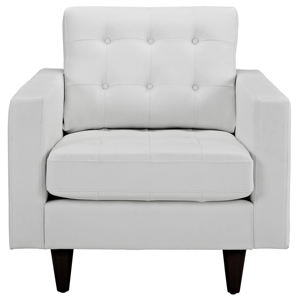 Empress Armchair Leather Set of 2 in White