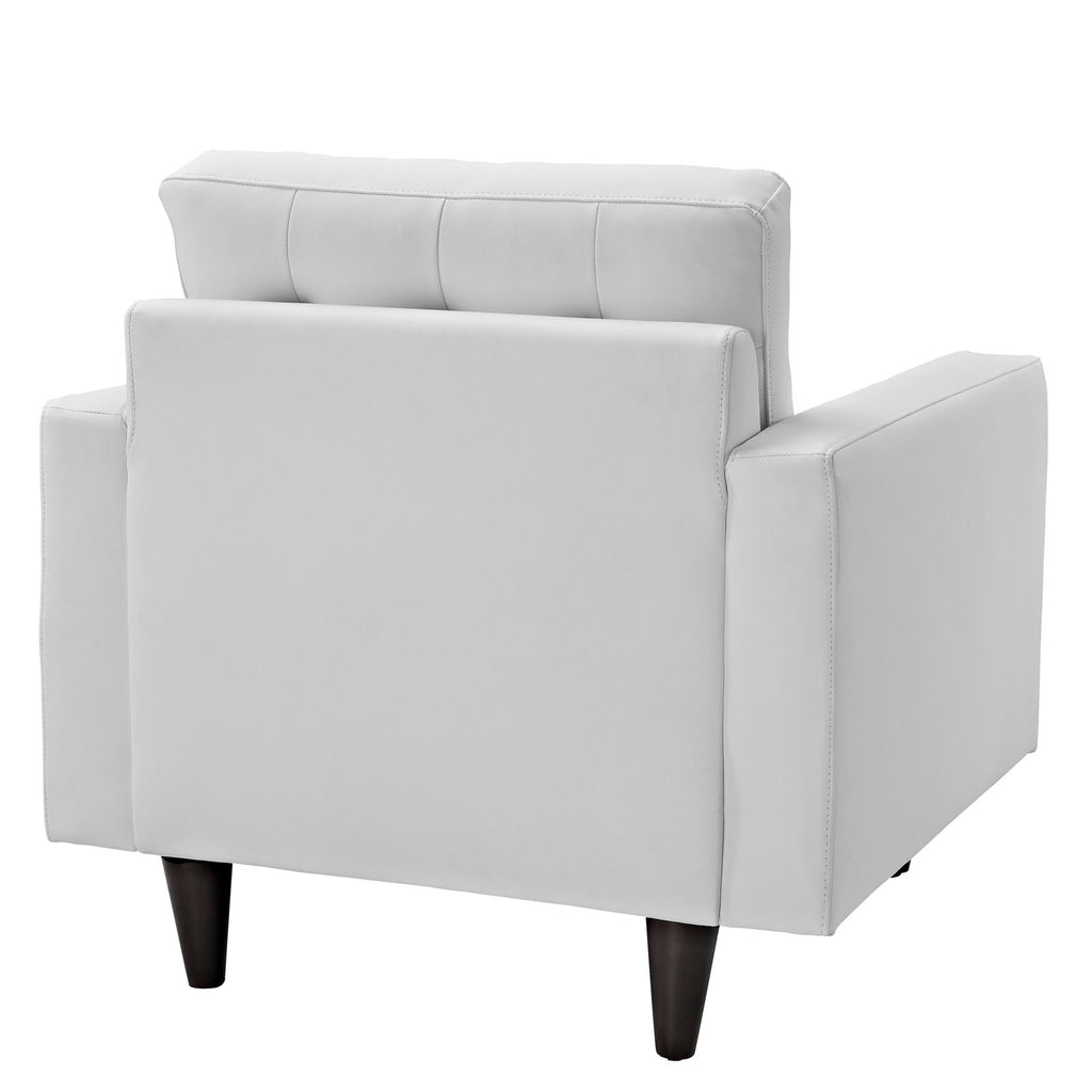 Empress Armchair Leather Set of 2 in White