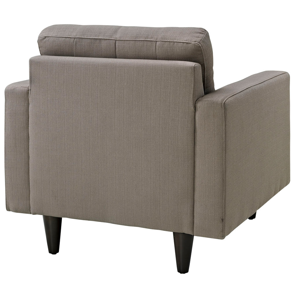 Empress Armchair Upholstered Fabric Set of 2 in Granite