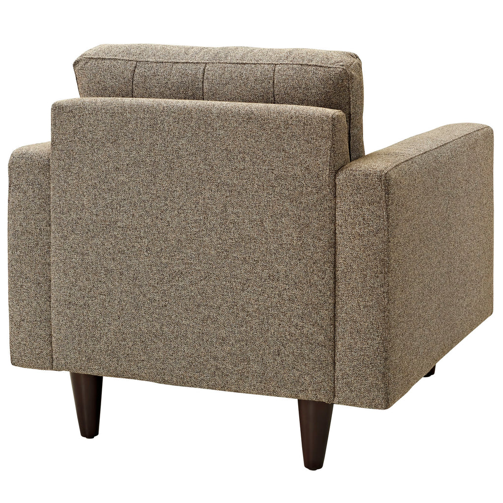 Empress Armchair Upholstered Fabric Set of 2 in Oatmeal