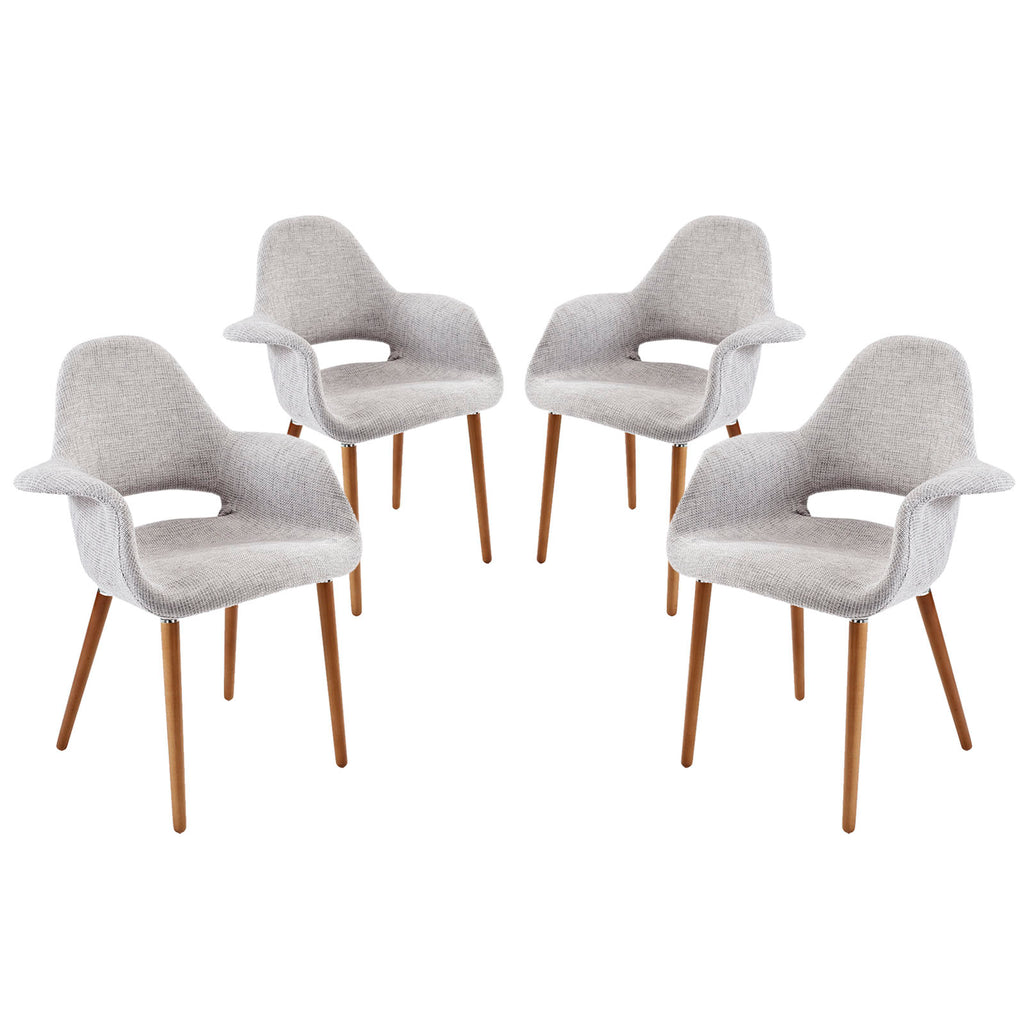 Aegis Dining Armchair Set of 4 in Light Gray