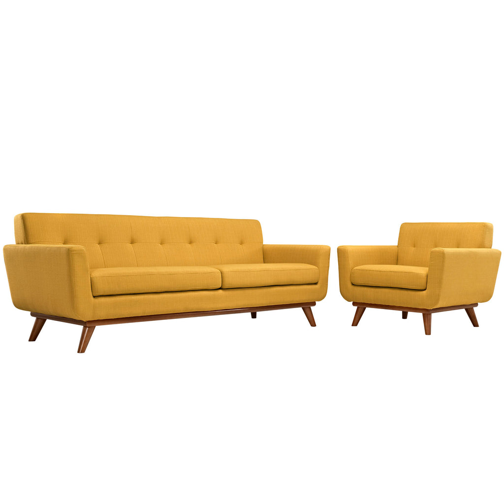 Engage Armchair and Sofa Set of 2 in Citrus