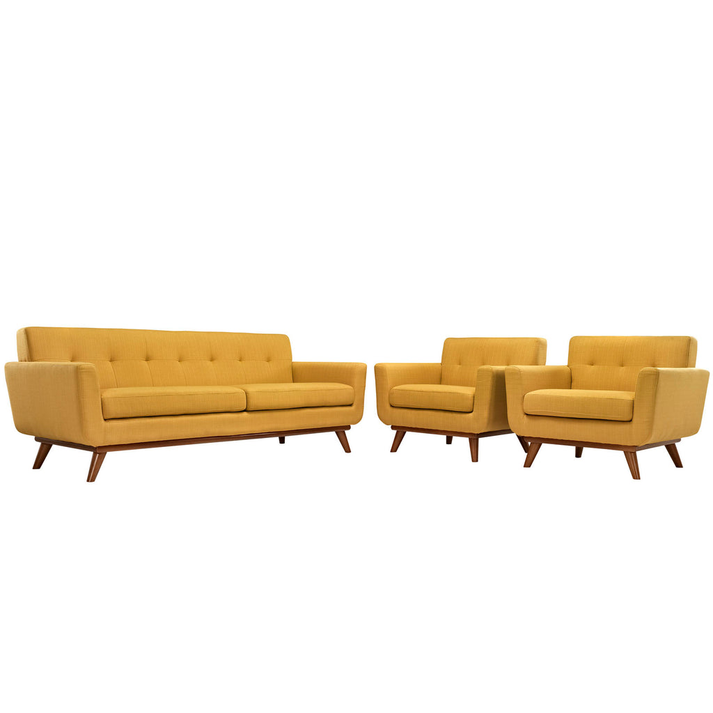 Engage Armchairs and Sofa Set of 3 in Citrus