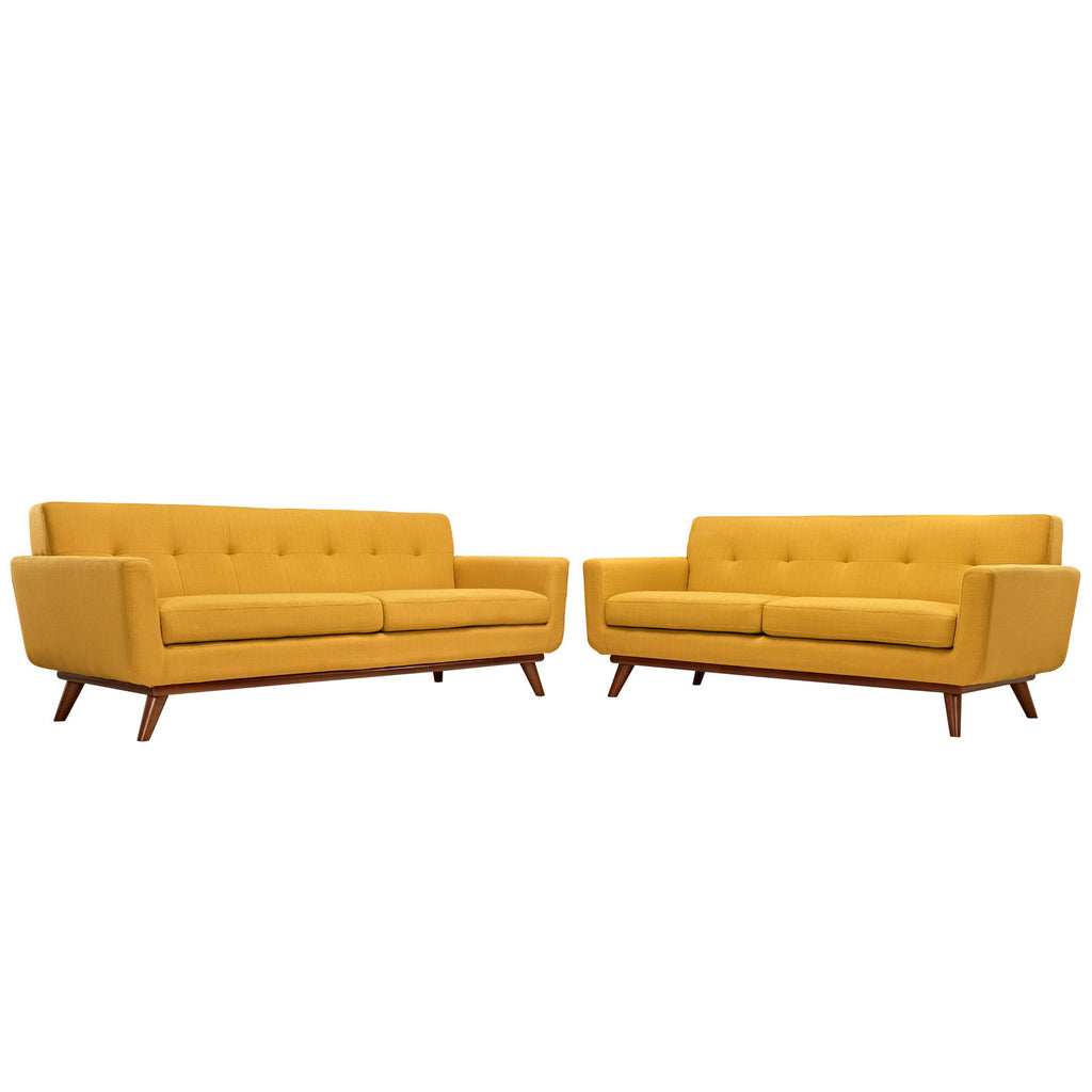 Engage Loveseat and Sofa Set of 2 in Citrus