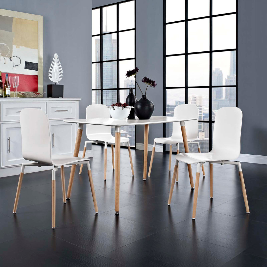 Stack Dining Chairs Wood Set of 4
