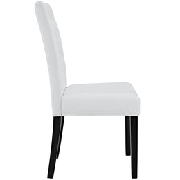 Confer Dining Vinyl Side Chair in White