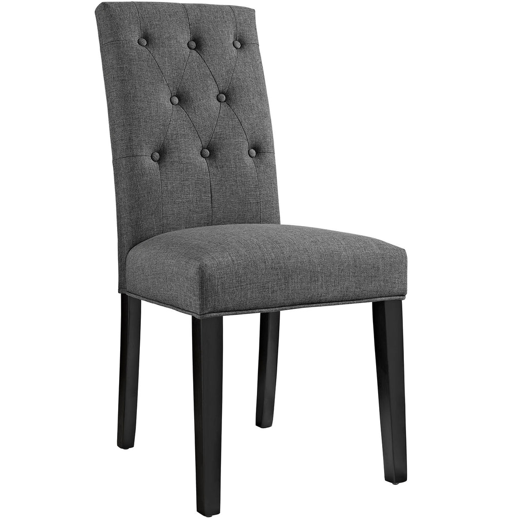 Confer Dining Fabric Side Chair in Gray
