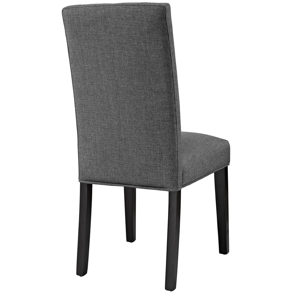 Confer Dining Fabric Side Chair in Gray