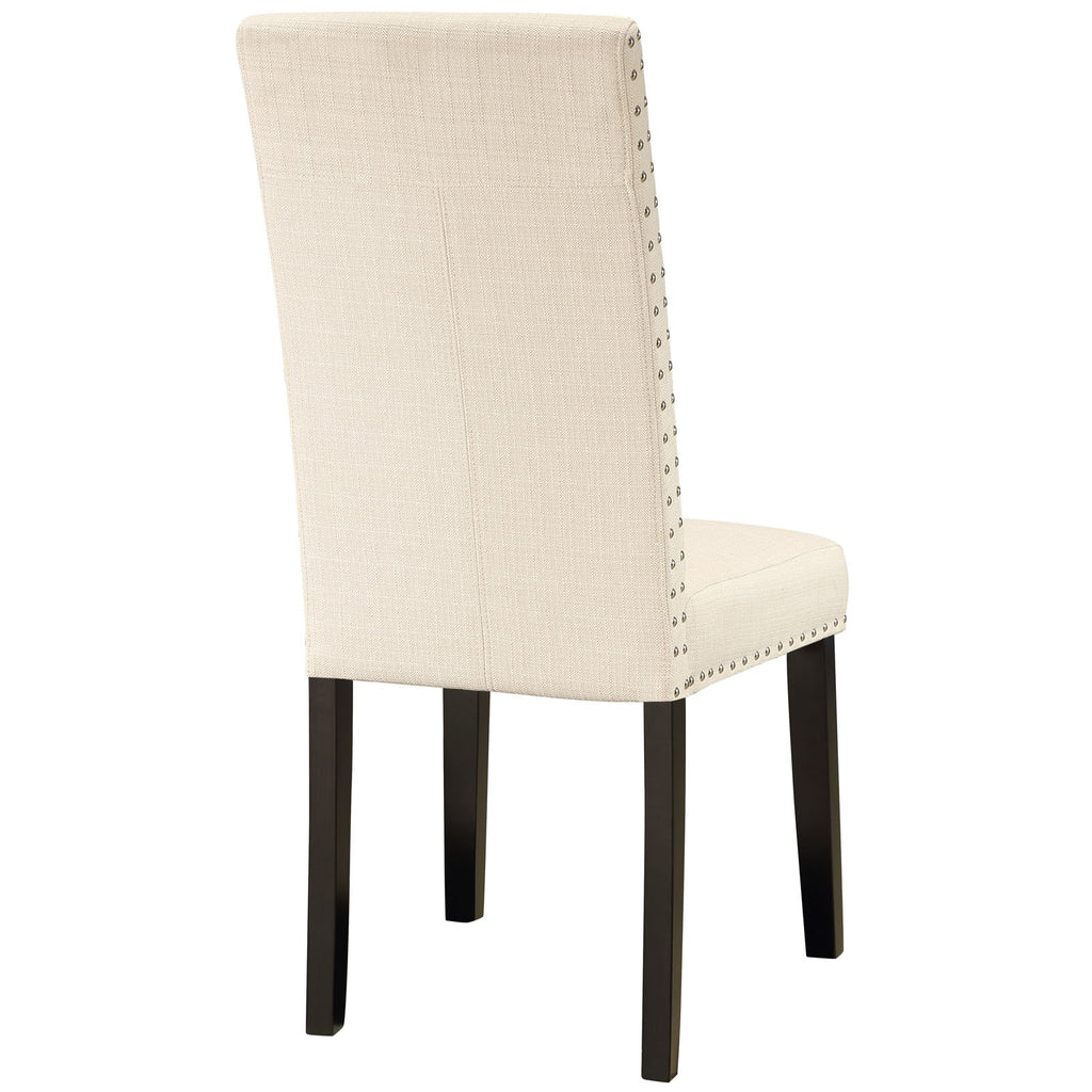 Parcel Dining Upholstered Fabric Side Chair in Beige