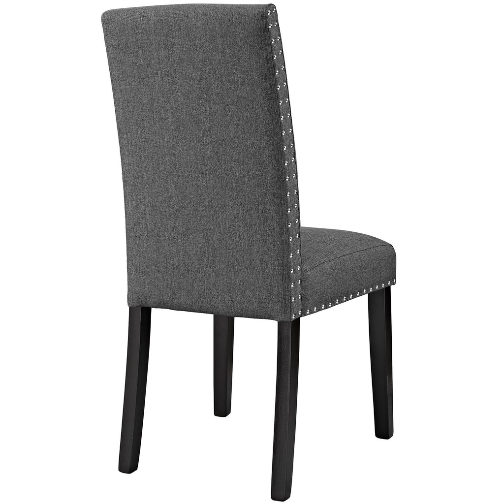 Parcel Dining Upholstered Fabric Side Chair in Gray