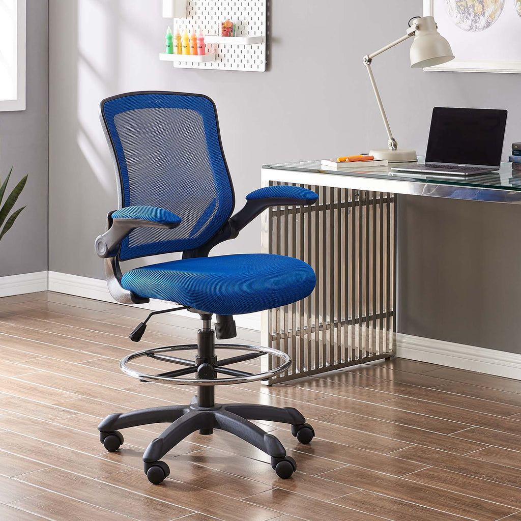 Veer Drafting Chair in Blue