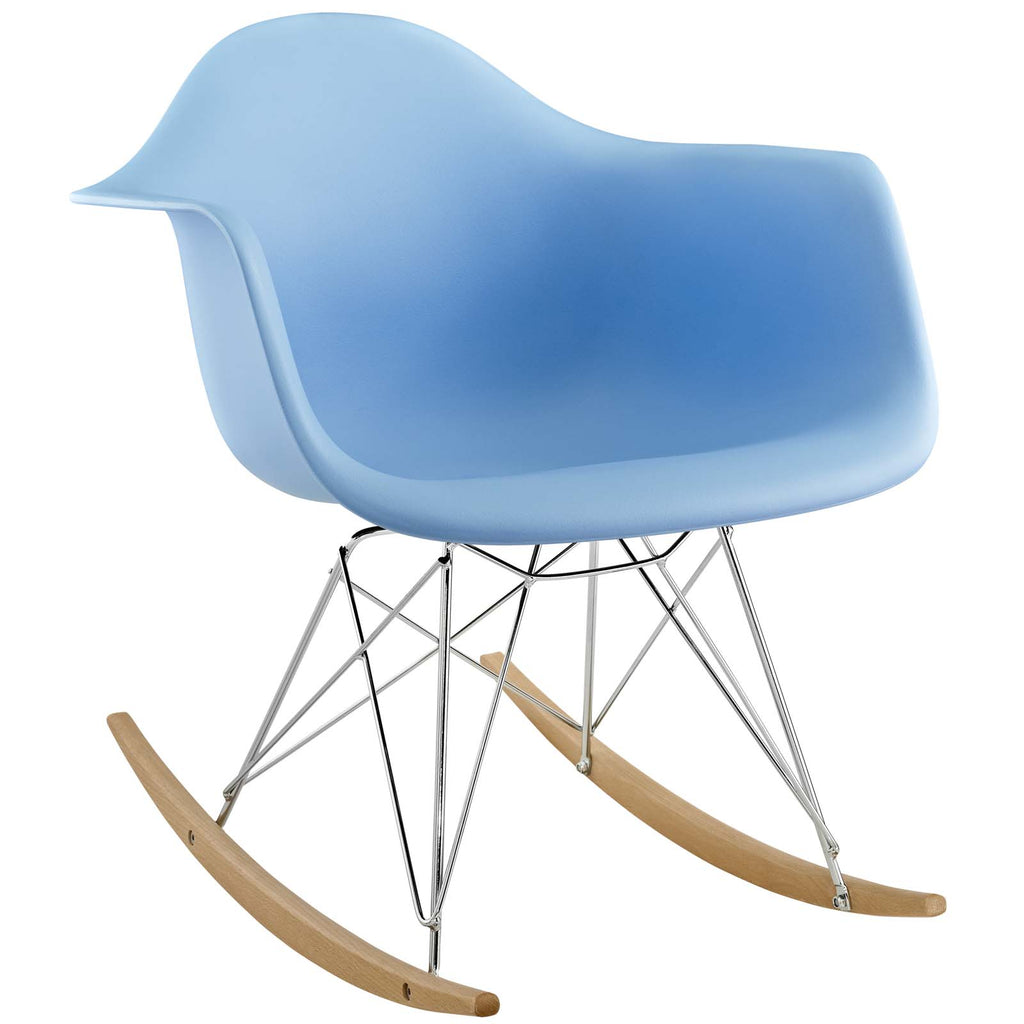 Rocker Plastic Lounge Chair in Blue