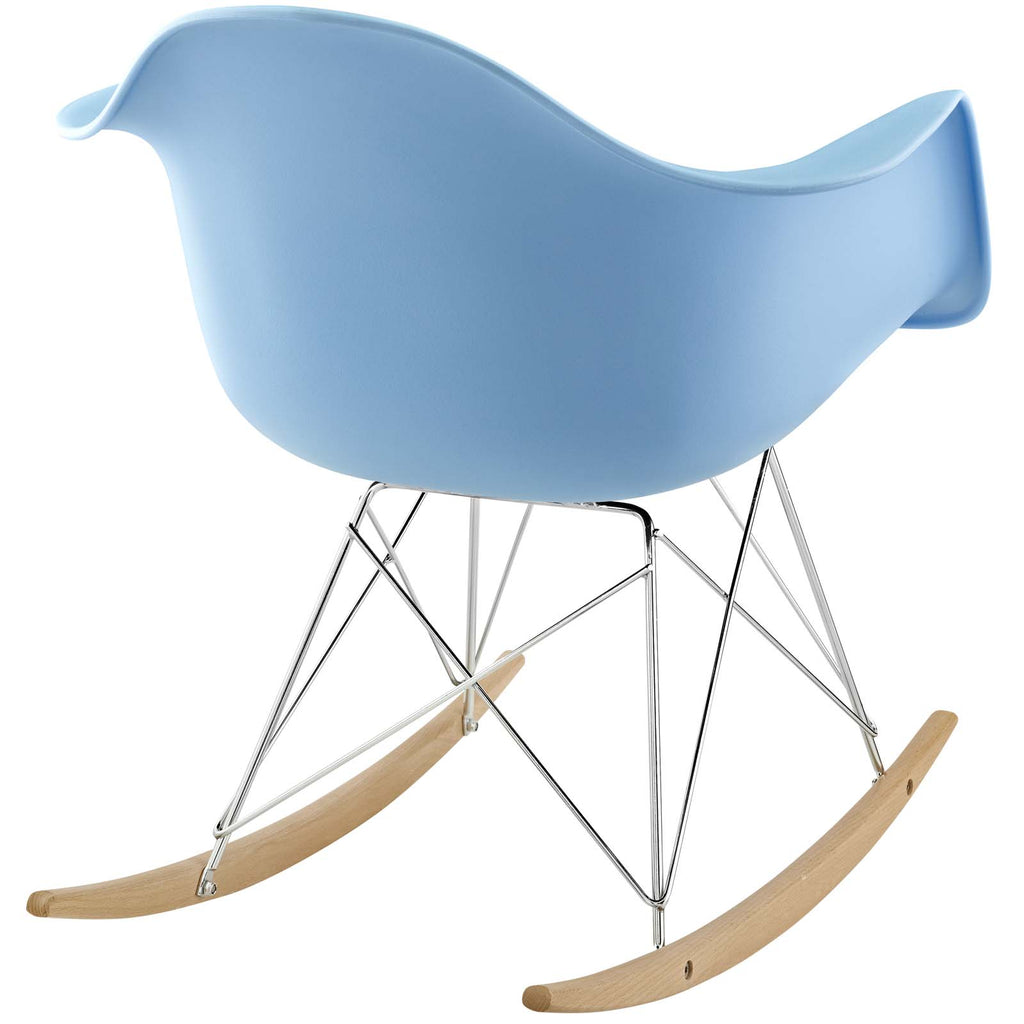 Rocker Plastic Lounge Chair in Blue