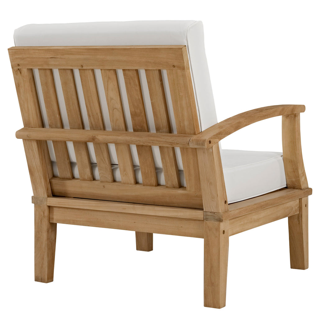 Marina 8 Piece Outdoor Patio Teak Set in Natural White-2