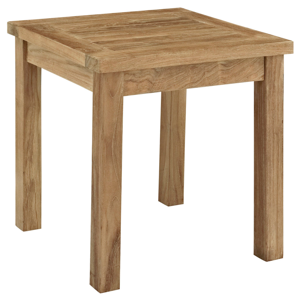 Marina 3 Piece Outdoor Patio Teak Set in Natural White-2