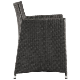 Junction Dining Outdoor Patio Armchair in Brown White