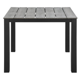 Maine 40" Outdoor Patio Dining Table in Brown Gray