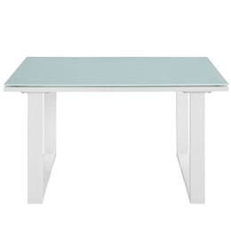 Fortuna Outdoor Patio Side Table in White