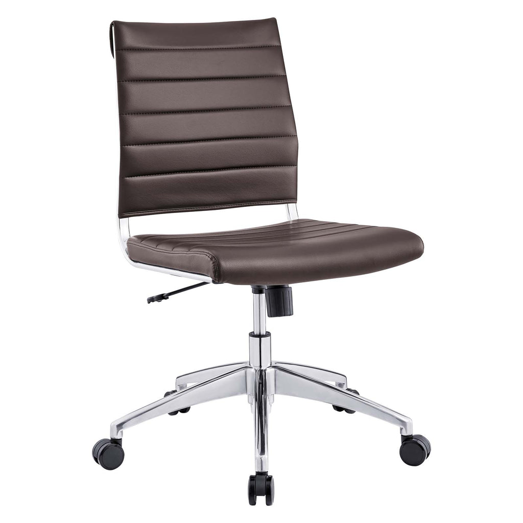 Jive Armless Mid Back Office Chair in Brown