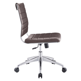 Jive Armless Mid Back Office Chair in Brown