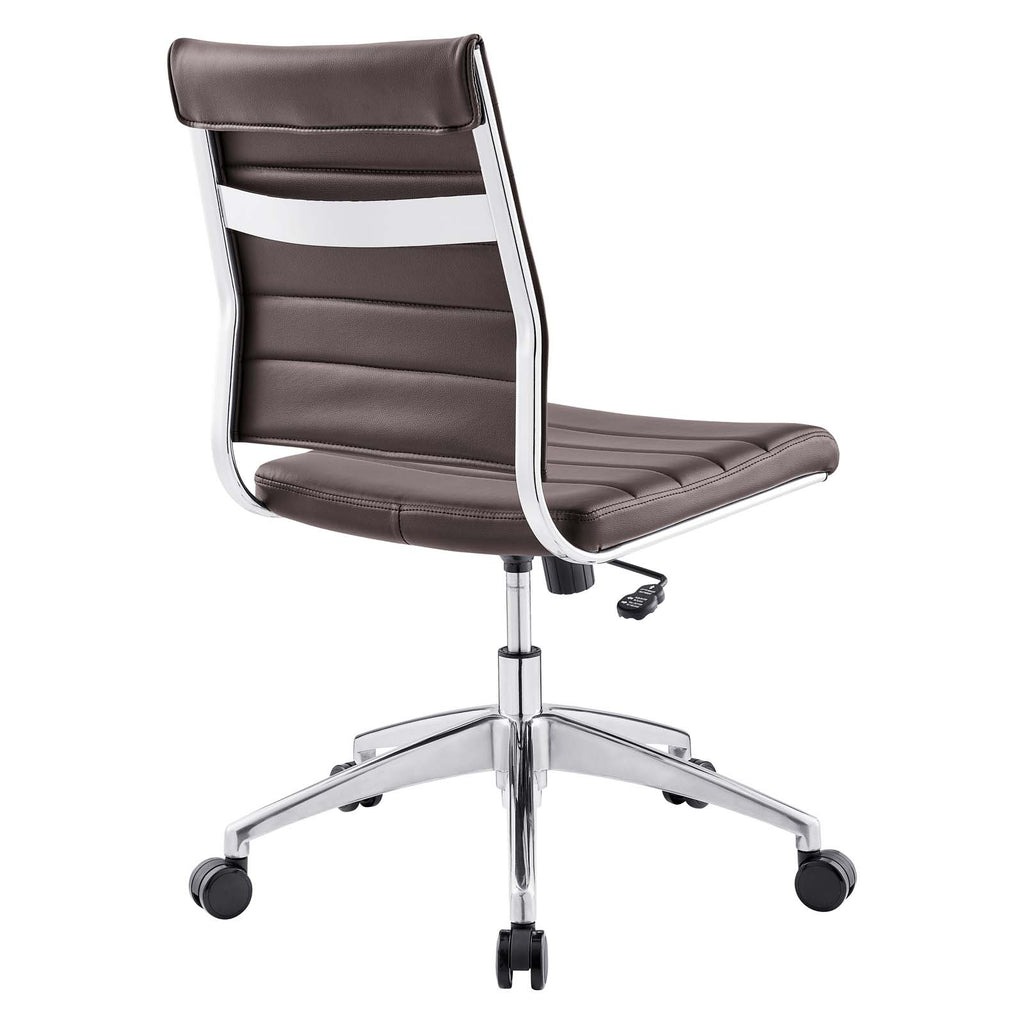 Jive Armless Mid Back Office Chair in Brown