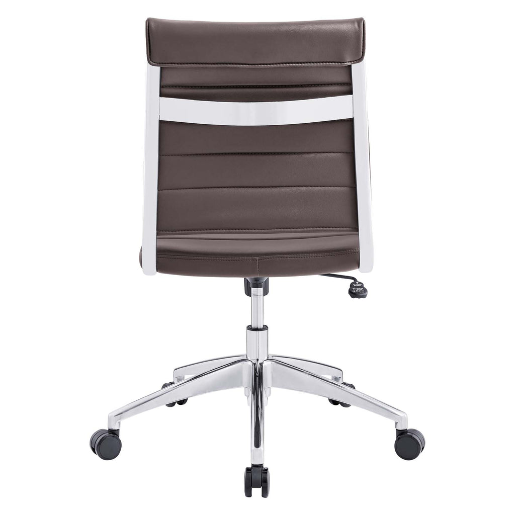 Jive Armless Mid Back Office Chair in Brown