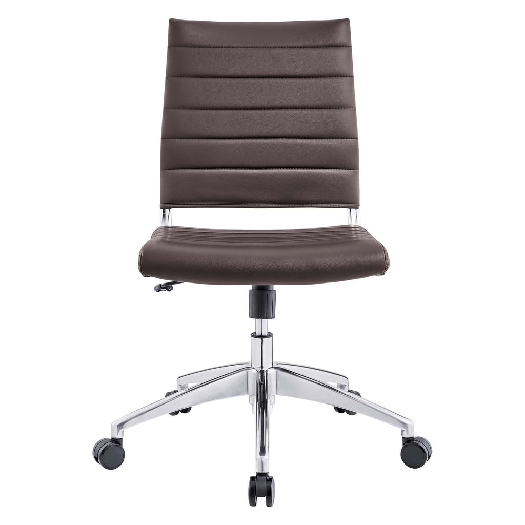 Jive Armless Mid Back Office Chair in Brown