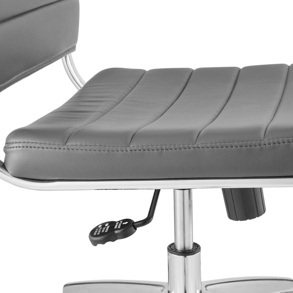 Jive Armless Mid Back Office Chair in Gray