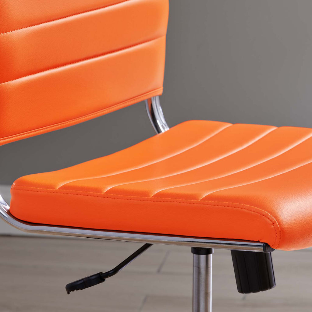 Jive Armless Mid Back Office Chair in Orange