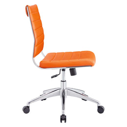 Jive Armless Mid Back Office Chair in Orange