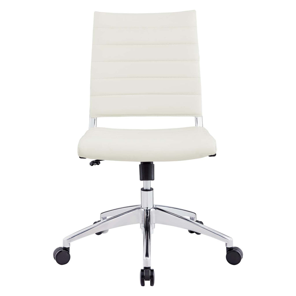 Jive Armless Mid Back Office Chair in White