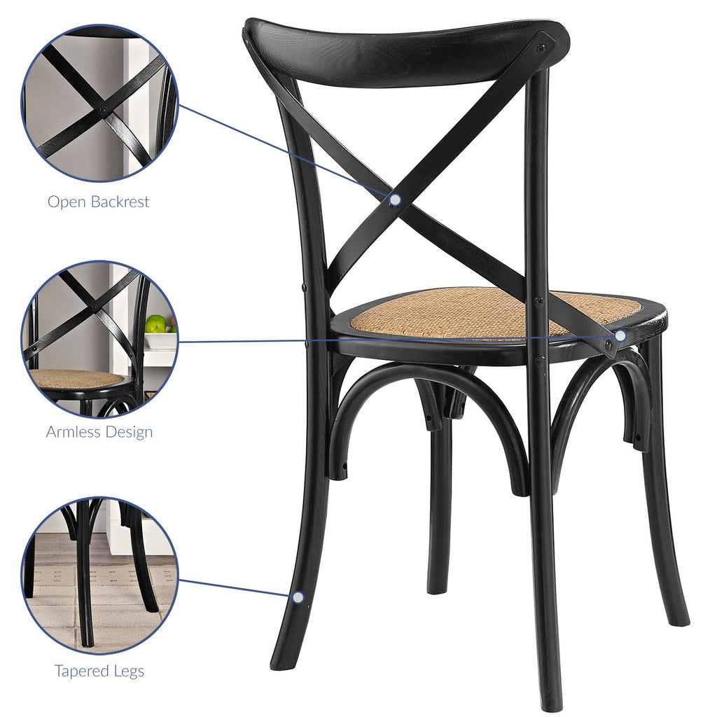 Gear Dining Side Chair in Black