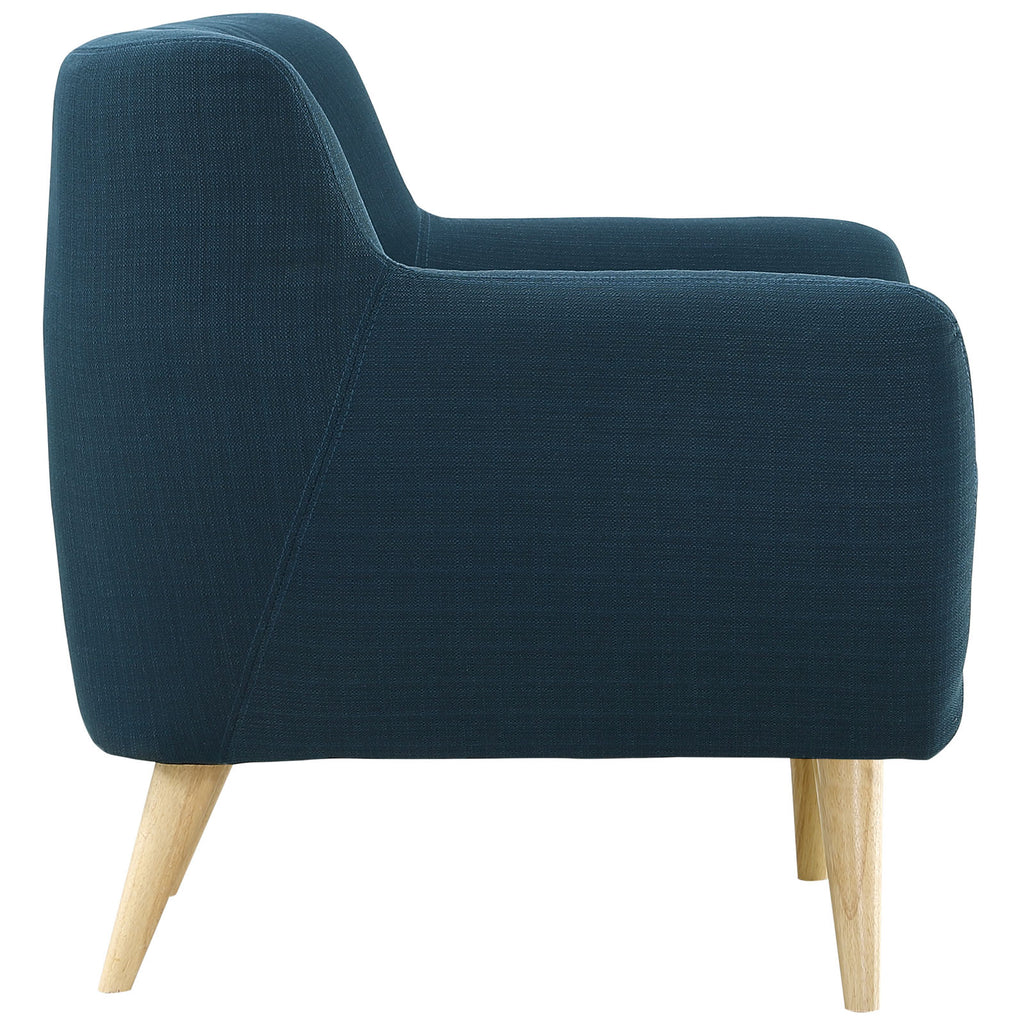 Remark Upholstered Fabric Armchair in Azure
