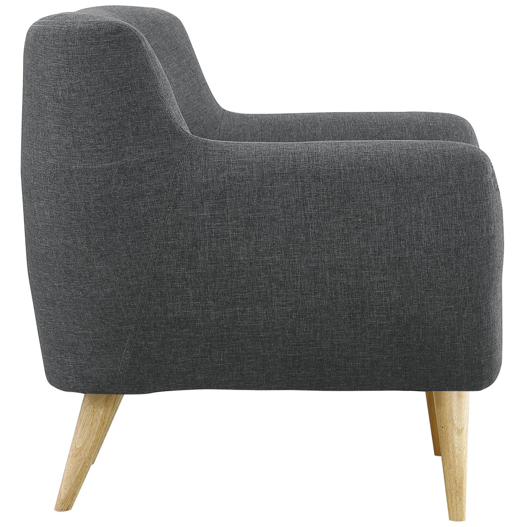 Remark Upholstered Fabric Armchair in Gray