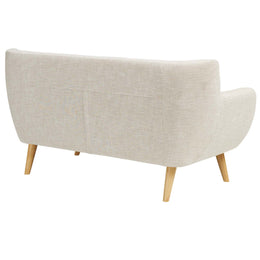 Remark Upholstered Fabric Loveseat in Beige