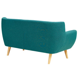 Remark Upholstered Fabric Loveseat in Teal