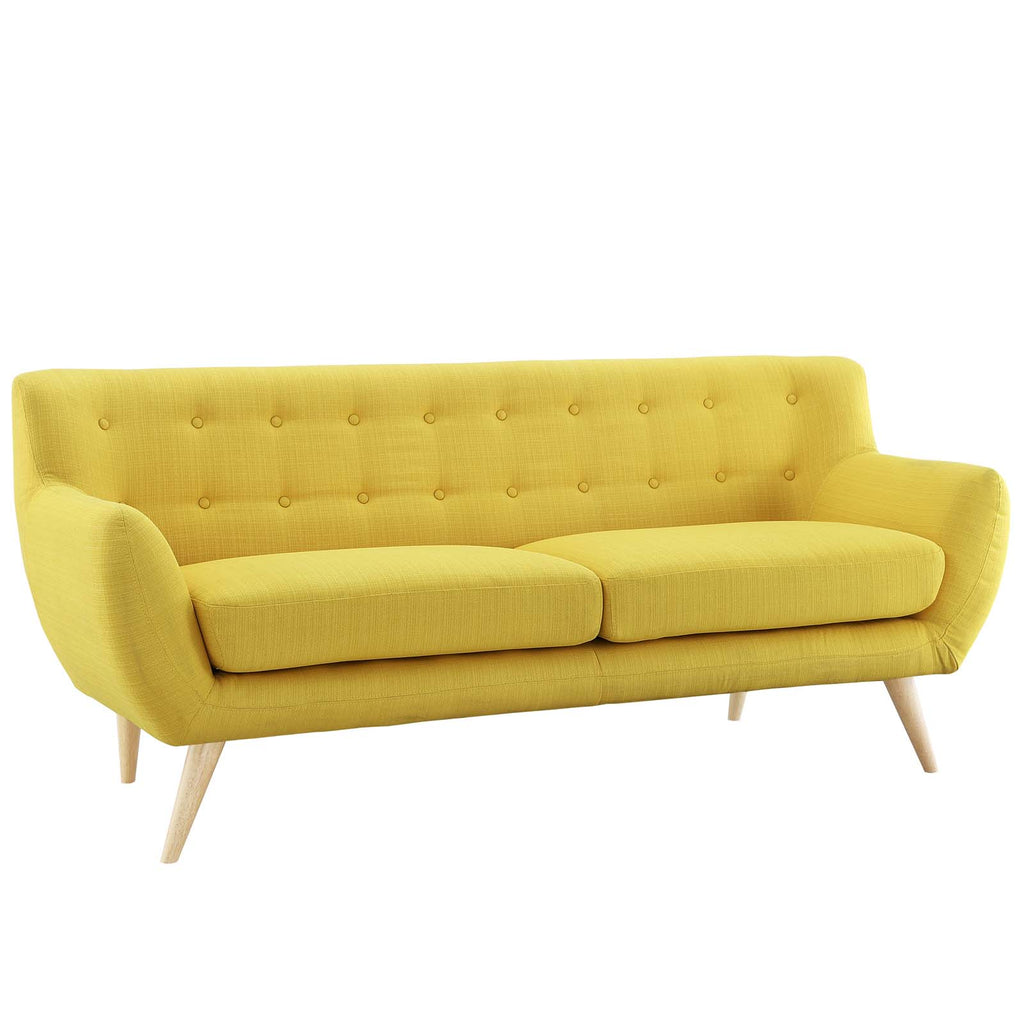 Remark Upholstered Fabric Sofa in Sunny