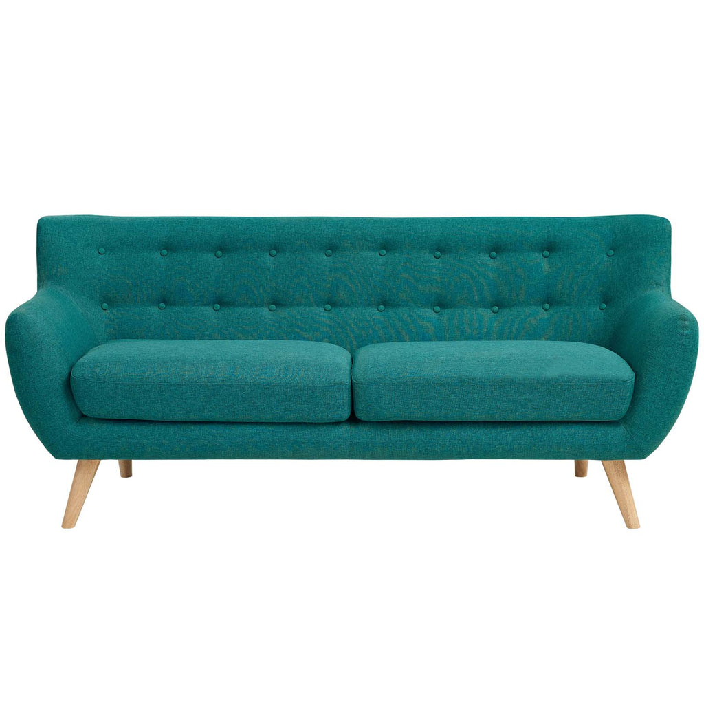 Remark Upholstered Fabric Sofa in Teal