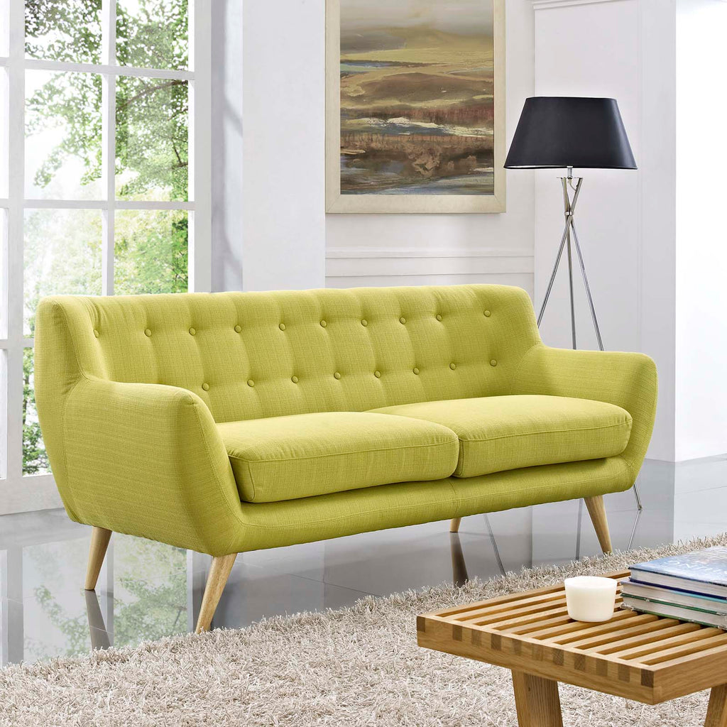 Remark Upholstered Fabric Sofa in Wheatgrass