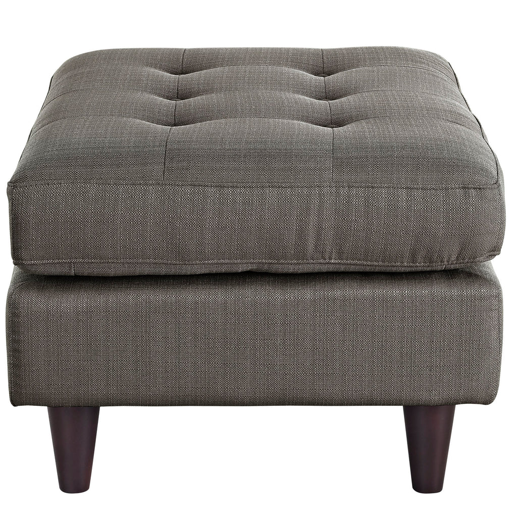 Empress Upholstered Fabric Ottoman in Granite