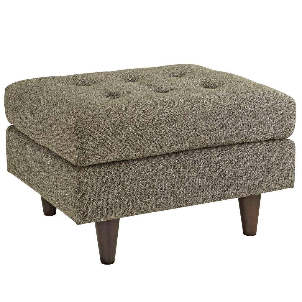 Empress Upholstered Fabric Ottoman in Oatmeal