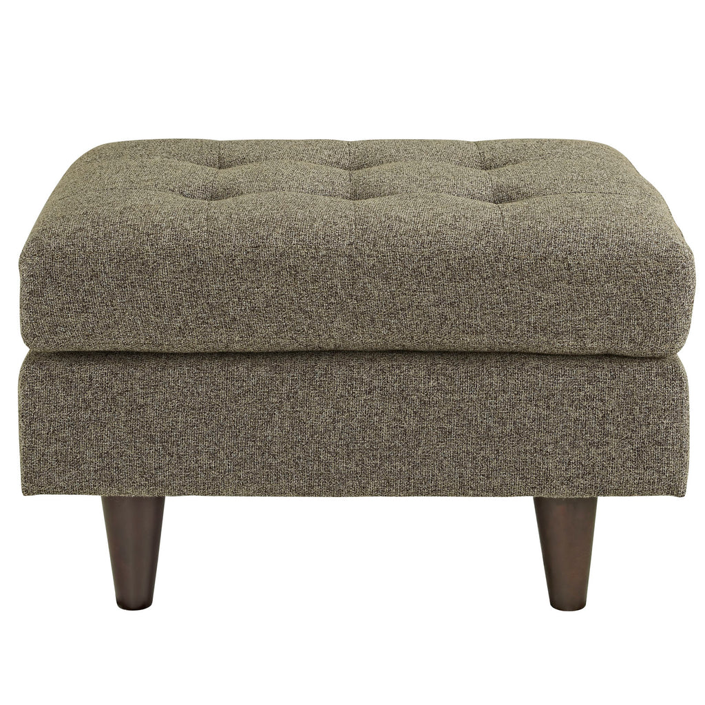 Empress Upholstered Fabric Ottoman in Oatmeal