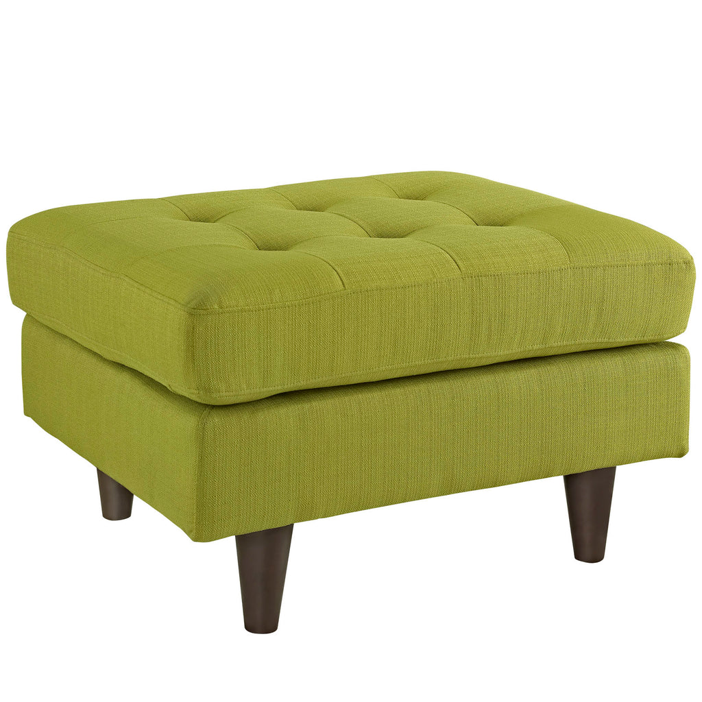 Empress Upholstered Fabric Ottoman in Wheatgrass