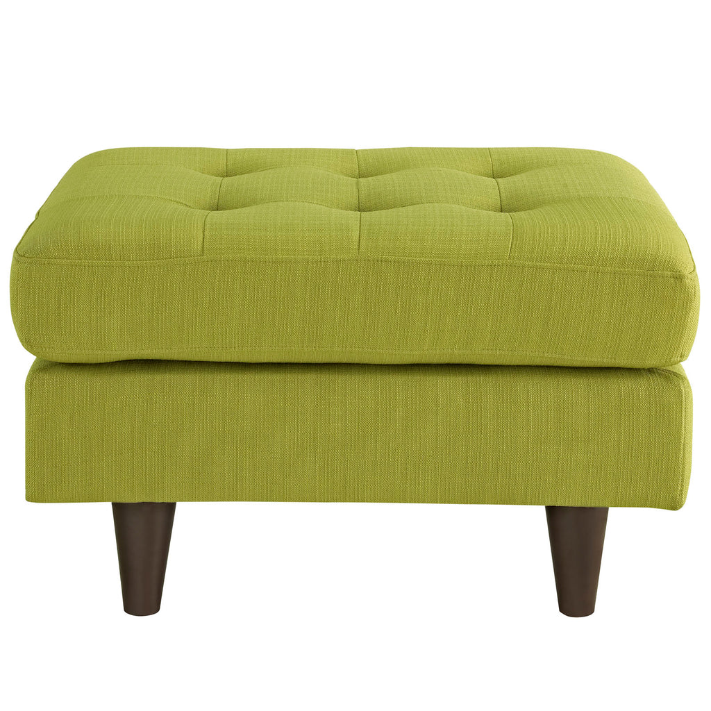 Empress Upholstered Fabric Ottoman in Wheatgrass