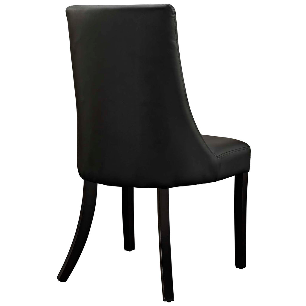 Noblesse Dining Chair Vinyl Set of 4 in Black